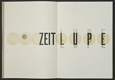 "ZEITLUPE": Künstlerbuch Doppelseite1